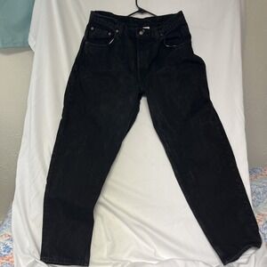 Vintage 1990's Faded Black Levi's Grunge Grandpa Denim Jeans - 32x30